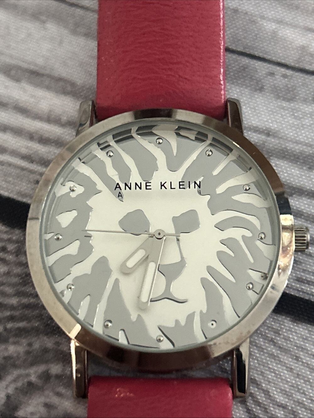 Anne Klein Silver Tone Red Band Women’s Quartz Watch